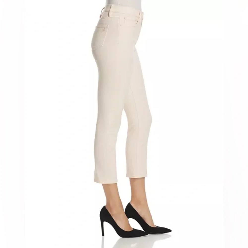Tory Burch Mara Cropped Stretchy Jeans-Ballet Pink